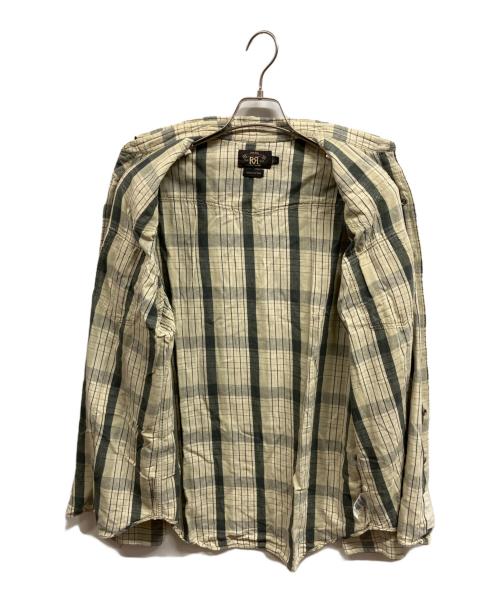 RRL（ダブルアールエル）RRL (ダブルアールエル) ウエスタンチェックシャツ ベージュ サイズ:Lの古着・服飾アイテム