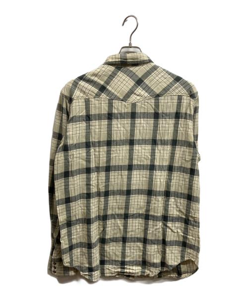 RRL（ダブルアールエル）RRL (ダブルアールエル) ウエスタンチェックシャツ ベージュ サイズ:Lの古着・服飾アイテム