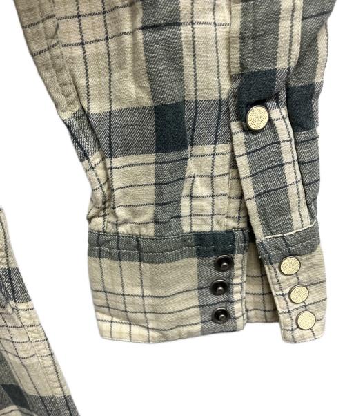 RRL（ダブルアールエル）RRL (ダブルアールエル) ウエスタンチェックシャツ ベージュ サイズ:Lの古着・服飾アイテム