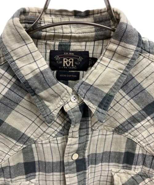 RRL（ダブルアールエル）RRL (ダブルアールエル) ウエスタンチェックシャツ ベージュ サイズ:Lの古着・服飾アイテム