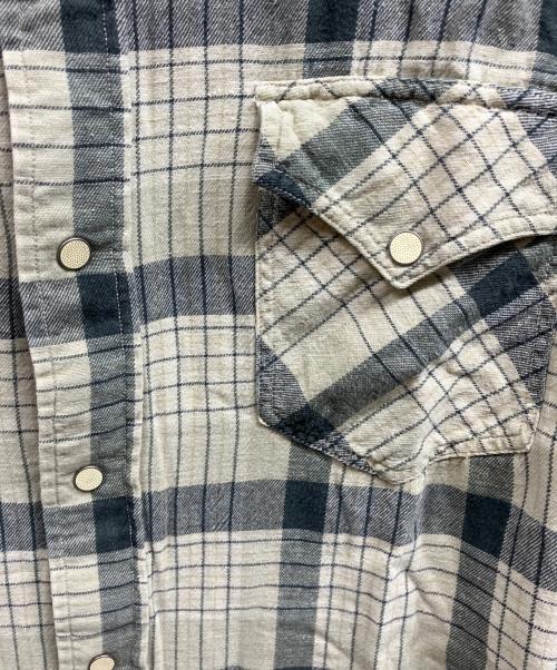 RRL（ダブルアールエル）RRL (ダブルアールエル) ウエスタンチェックシャツ ベージュ サイズ:Lの古着・服飾アイテム