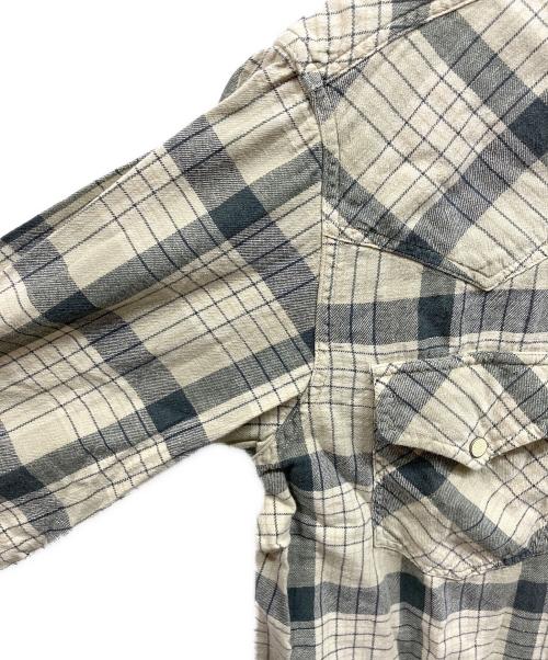 RRL（ダブルアールエル）RRL (ダブルアールエル) ウエスタンチェックシャツ ベージュ サイズ:Lの古着・服飾アイテム
