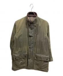 Barbour×MHL（バブアー×マーガレットハウエル）の古着「別注ワックスドコットンライトウェイトコート」｜グリーン