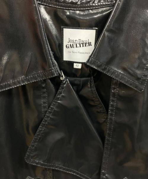 Jean Paul GAULTIER（ジャンポールゴルチェ）Jean Paul GAULTIER (ジャンポールゴルチェ) コーティング加工トレンチコート ブラック サイズ:42の古着・服飾アイテム