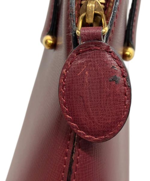 Cartier（カルティエ）Cartier (カルティエ) ハンドバッグ ボルドー・ワインレッドの古着・服飾アイテム