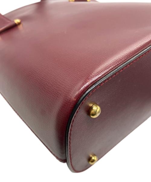 Cartier（カルティエ）Cartier (カルティエ) ハンドバッグ ボルドー・ワインレッドの古着・服飾アイテム