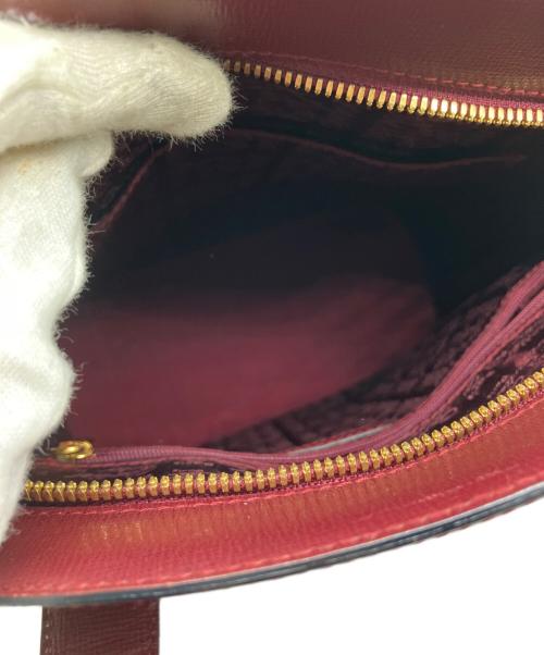 Cartier（カルティエ）Cartier (カルティエ) ハンドバッグ ボルドー・ワインレッドの古着・服飾アイテム