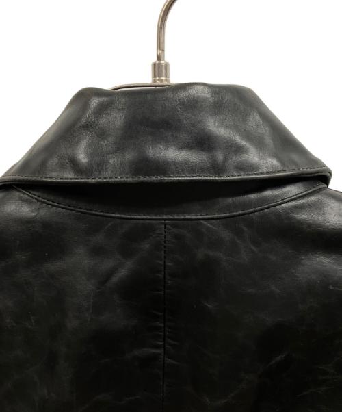 A.P.C.（アーペーセー）A.P.C. (アーペーセー) カウレザージャケット/	カウレザージャケット/	A.P.C. ブラック サイズ:XSの古着・服飾アイテム
