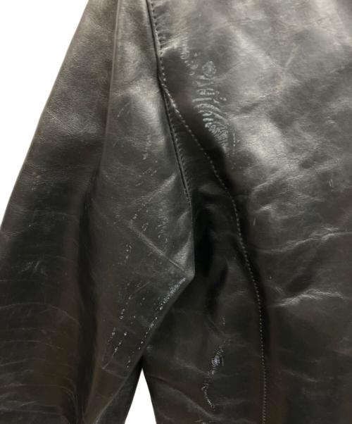 A.P.C.（アーペーセー）A.P.C. (アーペーセー) カウレザージャケット/	カウレザージャケット/	A.P.C. ブラック サイズ:XSの古着・服飾アイテム