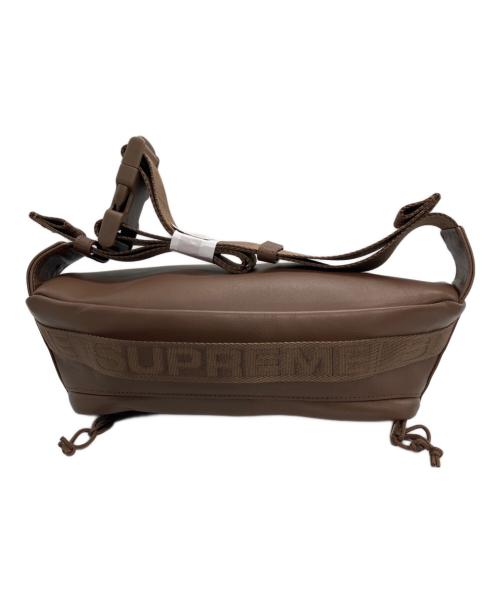 SUPREME（シュプリーム）Supreme (シュプリーム) Leather Waist Bag ブラウンの古着・服飾アイテム