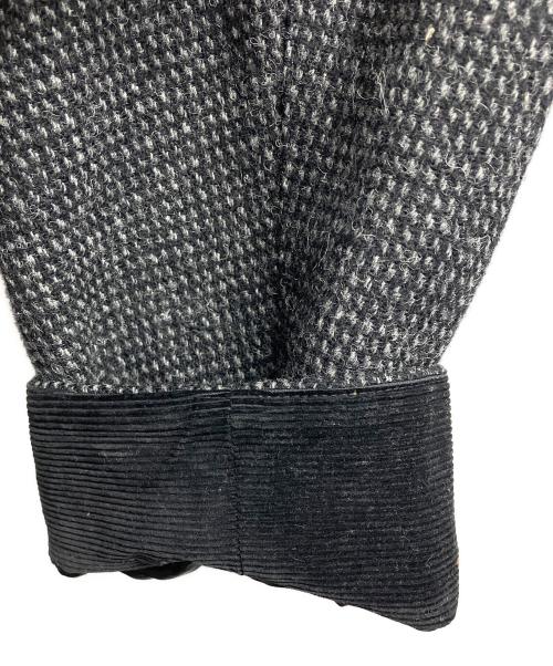 STEVEN ALAN（スティーブンアラン）STEVEN ALAN (スティーブンアラン) Harris Tweed (ハリスツイード) ハーフバルカラーコート グレー サイズ:Lの古着・服飾アイテム