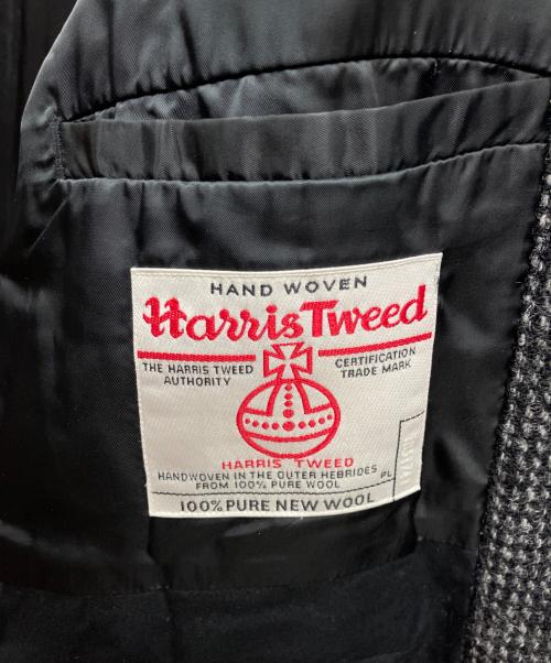 STEVEN ALAN（スティーブンアラン）STEVEN ALAN (スティーブンアラン) Harris Tweed (ハリスツイード) ハーフバルカラーコート グレー サイズ:Lの古着・服飾アイテム