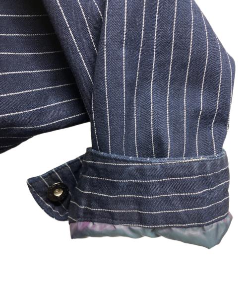 POST O'ALLS（ポストオーバーオールズ）POST O'ALLS (ポストオーバーオールズ) De Luxe Railroader 2 DV/Gangster Stripe w/taffeta lining ネイビー サイズ:Lの古着・服飾アイテム