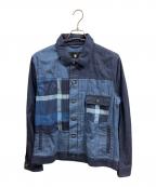 BLACK LABEL CRESTBRIDGEブラックレーベル クレストブリッジ）の古着「パッチワークライトオンスデニム」｜インディゴ