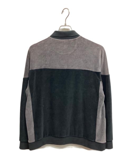 SUPREME（シュプリーム）Supreme (シュプリーム) Paneled Velour L/S Polo ブラック サイズ:Sの古着・服飾アイテム