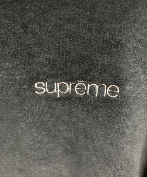 SUPREME（シュプリーム）Supreme (シュプリーム) Paneled Velour L/S Polo ブラック サイズ:Sの古着・服飾アイテム