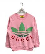 GUCCI×adidasグッチ×アディダス）の古着「コットンジャージー スウェットシャツ/GUCCI/adidas」｜ピンク