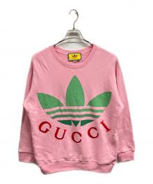 GUCCI×adidas（グッチ×アディダス）の古着「コットンジャージー スウェットシャツ/	GUCCI/	adidas」｜ピンク
