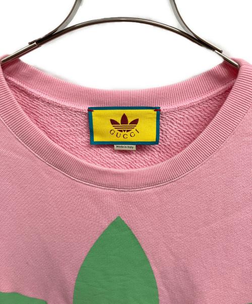 GUCCI（グッチ）GUCCI (グッチ) adidas (アディダス) コットンジャージー スウェットシャツ/	GUCCI/	adidas ピンク サイズ:Sの古着・服飾アイテム