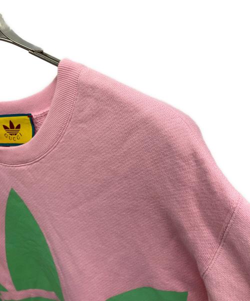 GUCCI（グッチ）GUCCI (グッチ) adidas (アディダス) コットンジャージー スウェットシャツ/	GUCCI/	adidas ピンク サイズ:Sの古着・服飾アイテム