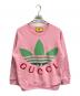 GUCCI（グッチ）の古着「コットンジャージー スウェットシャツ/	GUCCI/	adidas」｜ピンク