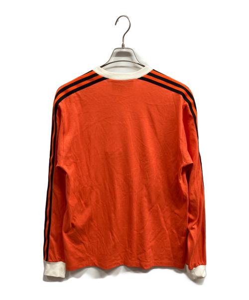 GUCCI（グッチ）GUCCI (グッチ) adidas (アディダス) アディダス 3ストライプ ロングスリーブTシャツ/GUCCI/	adidas オレンジ・ホワイト サイズ:Sの古着・服飾アイテム