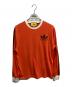 GUCCI（グッチ）の古着「アディダス 3ストライプ ロングスリーブTシャツ/GUCCI/	adidas」｜オレンジ・ホワイト