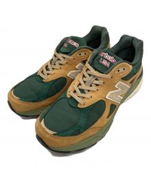 NEW BALANCE（ニューバランス）の古着「990V3 "ブラウン/チャコール"」｜グリーン×ベージュ
