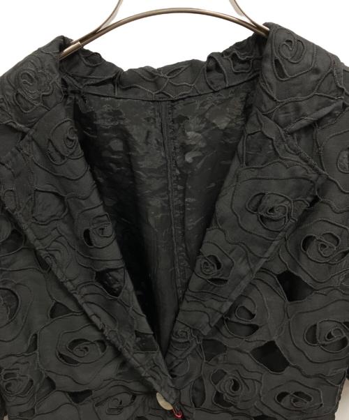 MAISON SPECIAL（メゾンスペシャル）MAISON SPECIAL (メゾンスペシャル) Flower Sheer Half-Sleeve Jacket/MAISON SPECIAL ブラック サイズ:Free 未使用品の古着・服飾アイテム