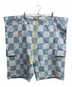 RANDYランディー）の古着「TREASURE CHEST (CHECK DENIM) デニムパンツ」｜インディゴ