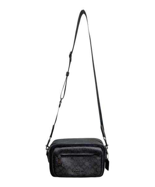 COACH（コーチ）COACH (コーチ) エリアス クロスボディ・シグネチャー キャンバス ブラックの古着・服飾アイテム