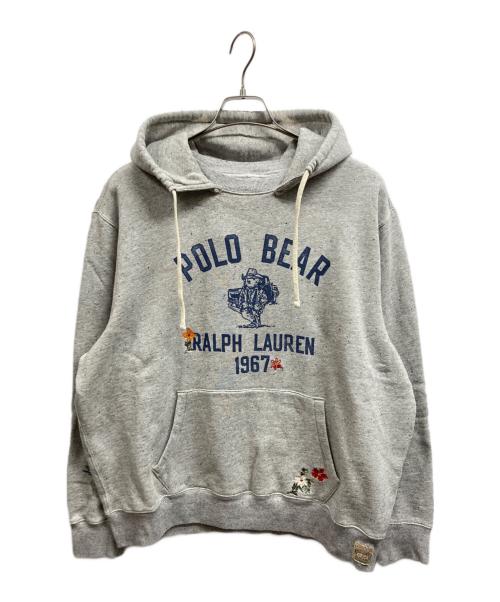POLO COUNTRY（ポロカントリー）POLO COUNTRY (ポロカントリー) ポロベア後付けフリースパーカー グレー サイズ:XLの古着・服飾アイテム
