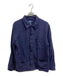 POLO RALPH LAUREN（ポロ・ラルフローレン）の古着「リネンカバーオール」｜ネイビー