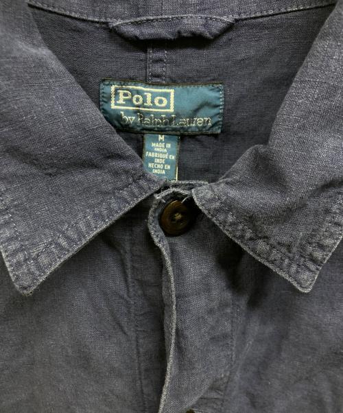 POLO RALPH LAUREN（ポロ・ラルフローレン）POLO RALPH LAUREN (ポロ・ラルフローレン) リネンカバーオール ネイビー サイズ:Mの古着・服飾アイテム