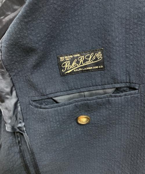 POLO RALPH LAUREN（ポロ・ラルフローレン）POLO RALPH LAUREN (ポロ・ラルフローレン) シアサッカージャケット ネイビーの古着・服飾アイテム