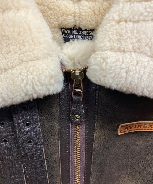 AVIREX（アヴィレックス）AVIREX (アヴィレックス) TYPE B-3ムートンフライトジャケット ブラウン サイズ:36の古着・服飾アイテム