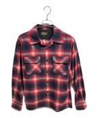 PENDLETONペンドルトン）の古着「コットンオンブレシャドーチェックシャツ」｜レッド×ブラック