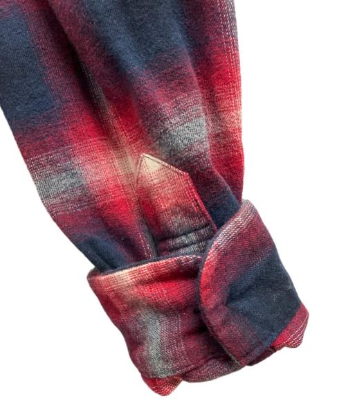 PENDLETON（ペンドルトン）PENDLETON (ペンドルトン) コットンオンブレシャドーチェックシャツ レッド×ブラック サイズ:Lの古着・服飾アイテム