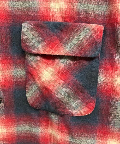 PENDLETON（ペンドルトン）PENDLETON (ペンドルトン) コットンオンブレシャドーチェックシャツ レッド×ブラック サイズ:Lの古着・服飾アイテム
