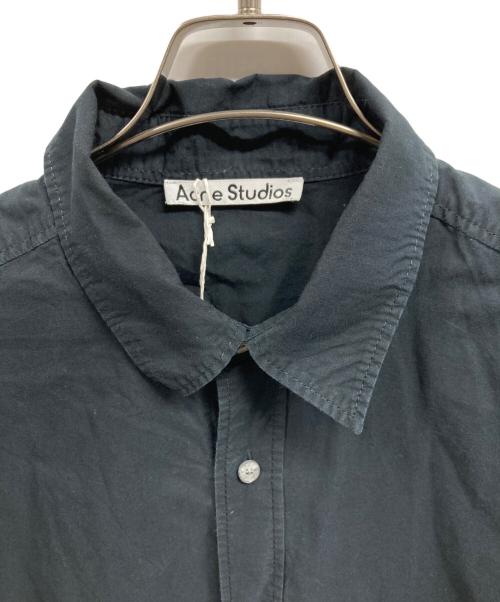 Acne studios（アクネ ストゥディオズ）Acne studios (アクネ ストゥディオズ) ロゴ オーバーサイズ シャツ/	ACNE STUDIOS ネイビー サイズ:46の古着・服飾アイテム
