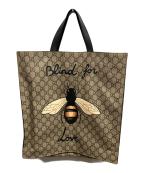 GUCCIグッチ）の古着「GGスプリーム 2WAYショルダートートバッグ」｜ベージュ