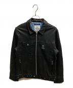 LUKER BY NEIGHBOR HOODルーカーバイネイバーフッド）の古着「シングルラムレザーライダースジャケット」｜ブラック