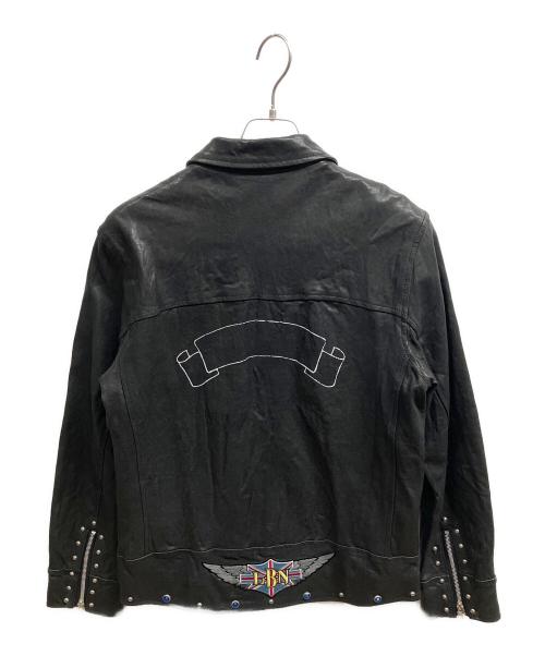 LUKER BY NEIGHBOR HOOD（ルーカーバイネイバーフッド）LUKER BY NEIGHBOR HOOD (ルーカーバイネイバーフッド) シングルラムレザーライダースジャケット ブラック サイズ:Mの古着・服飾アイテム