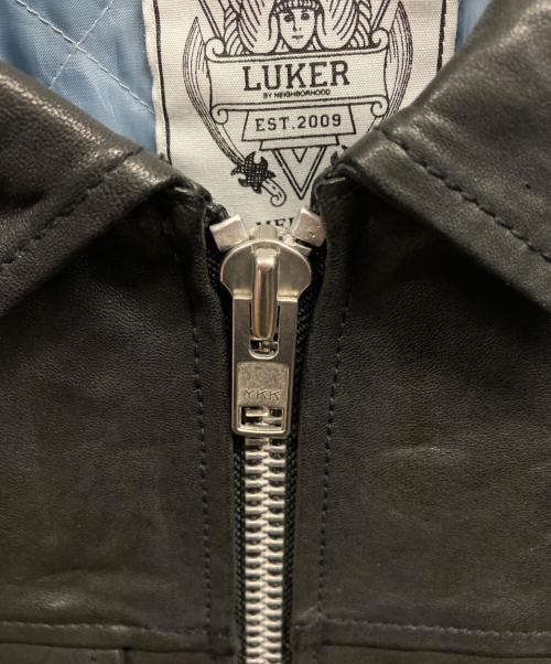 LUKER BY NEIGHBOR HOOD（ルーカーバイネイバーフッド）LUKER BY NEIGHBOR HOOD (ルーカーバイネイバーフッド) シングルラムレザーライダースジャケット ブラック サイズ:Mの古着・服飾アイテム