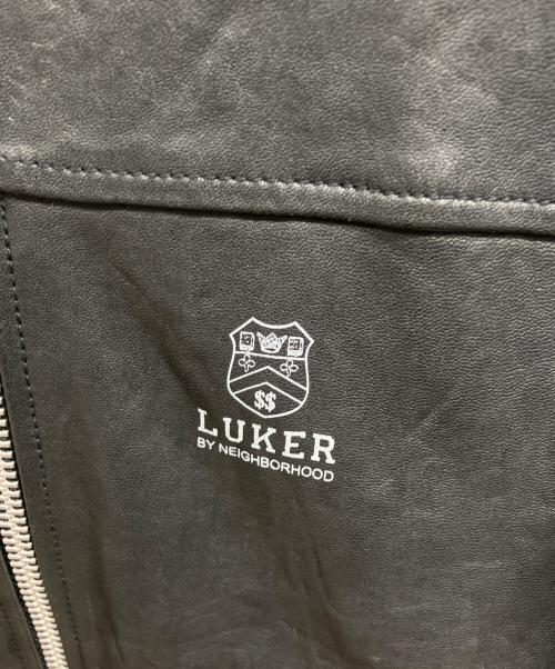 LUKER BY NEIGHBOR HOOD（ルーカーバイネイバーフッド）LUKER BY NEIGHBOR HOOD (ルーカーバイネイバーフッド) シングルラムレザーライダースジャケット ブラック サイズ:Mの古着・服飾アイテム