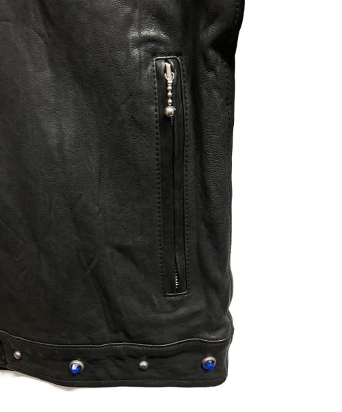 LUKER BY NEIGHBOR HOOD（ルーカーバイネイバーフッド）LUKER BY NEIGHBOR HOOD (ルーカーバイネイバーフッド) シングルラムレザーライダースジャケット ブラック サイズ:Mの古着・服飾アイテム