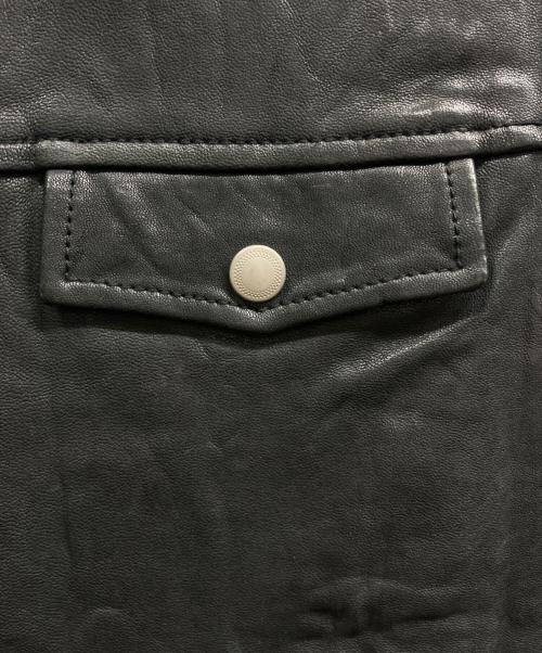LUKER BY NEIGHBOR HOOD（ルーカーバイネイバーフッド）LUKER BY NEIGHBOR HOOD (ルーカーバイネイバーフッド) シングルラムレザーライダースジャケット ブラック サイズ:Mの古着・服飾アイテム