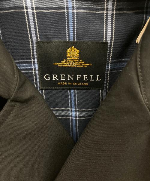 GRENFELL（グレンフェル）GRENFELL (グレンフェル) 裏チェックトレンチコート ブラック サイズ:38の古着・服飾アイテム