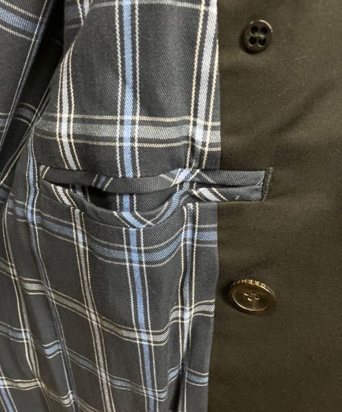 GRENFELL（グレンフェル）GRENFELL (グレンフェル) 裏チェックトレンチコート ブラック サイズ:38の古着・服飾アイテム