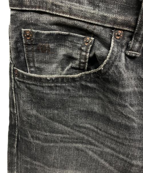 RRL（ダブルアールエル）RRL (ダブルアールエル) ウォッシュ加工 ストレートデニムパンツ ブラック サイズ: W28×L30の古着・服飾アイテム